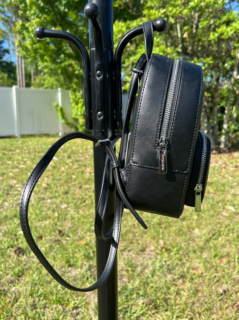 NWT $398 Michael Kors extra small CONVERTIBLE backpack, black - Picture 7 of 16